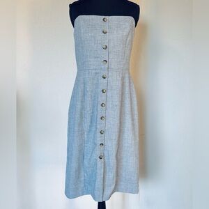 Banana Republic Strapless Chambray Dress
